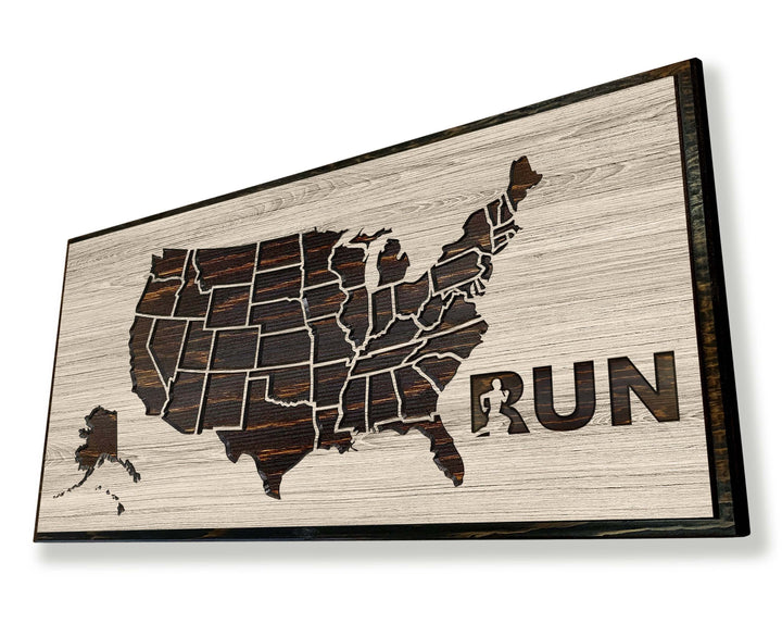 US Push Pin Running Map