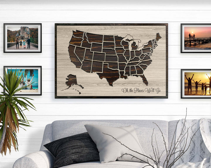 US Push Pin Travel Map