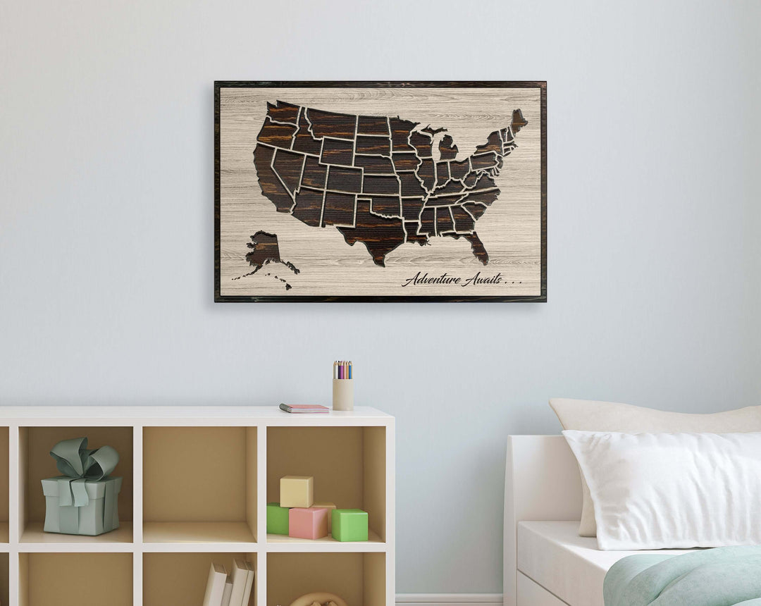 US Push Pin Travel Map