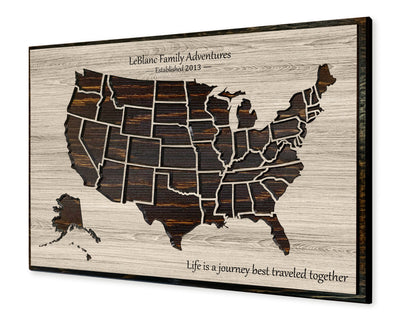 US Push Pin Travel Map