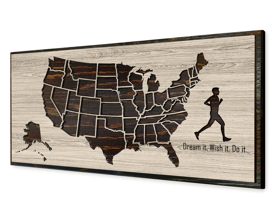 US Running Pin Map for Males