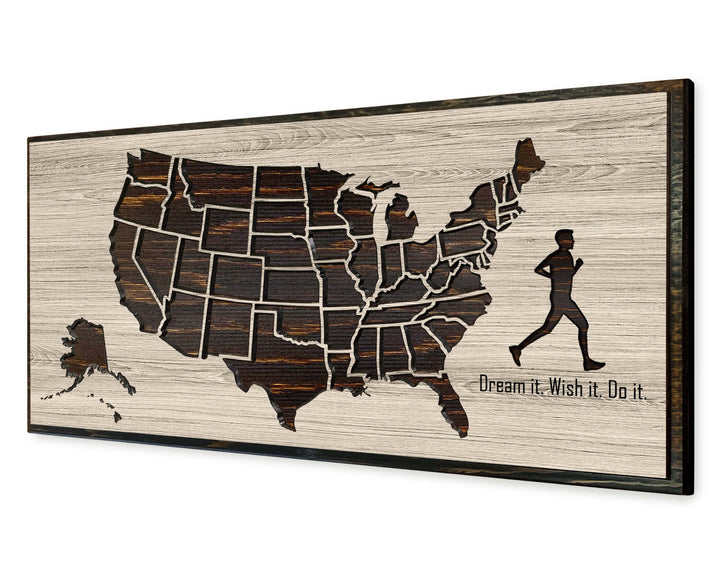 US Running Pin Map for Males