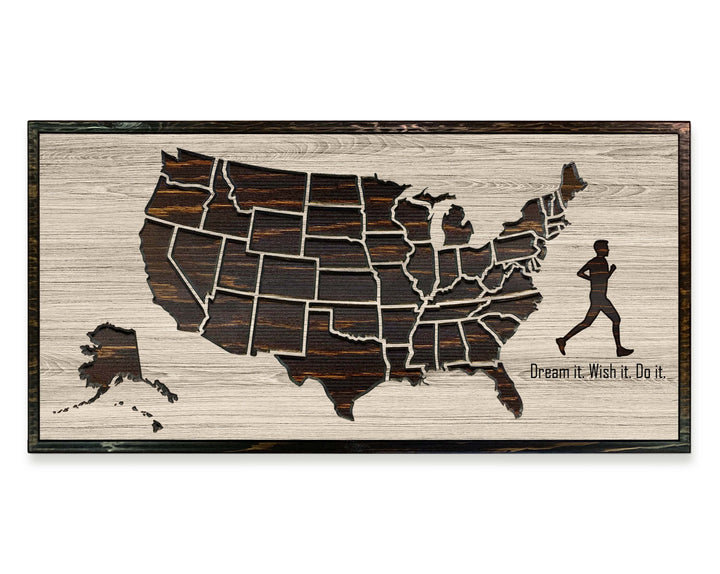 Running US Map wall art