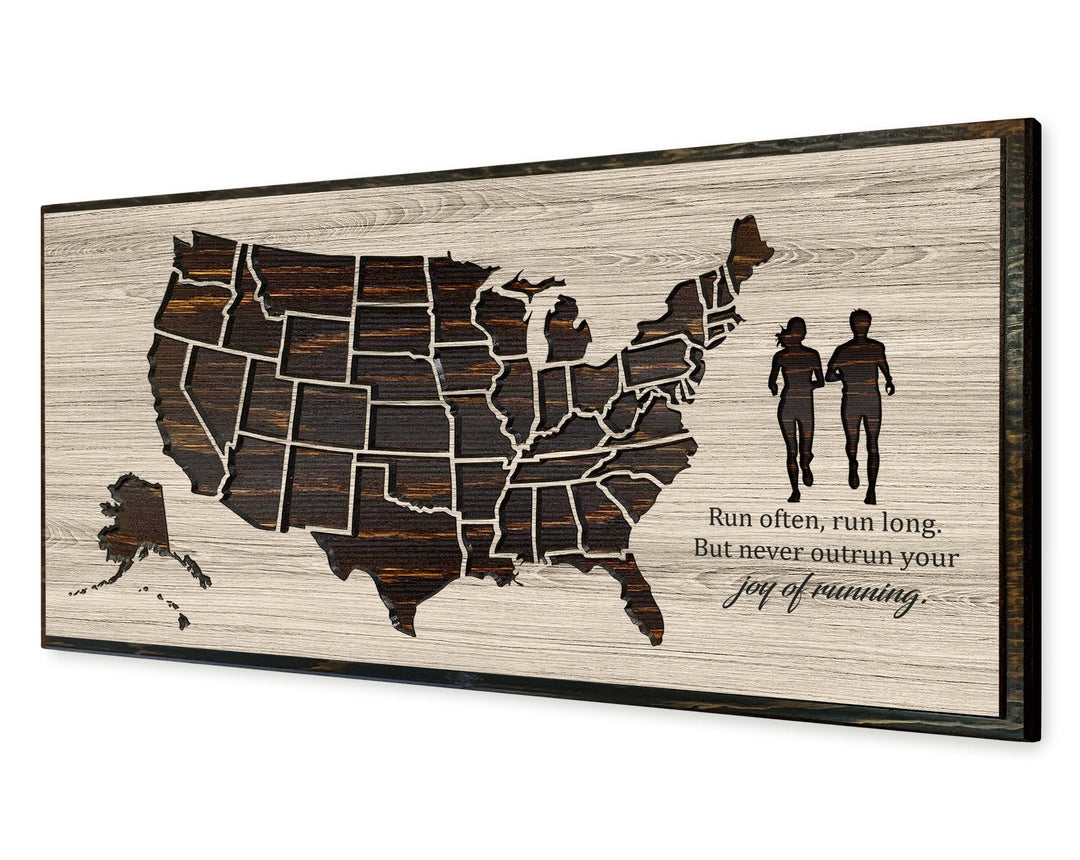 Marathon Running Pin Map