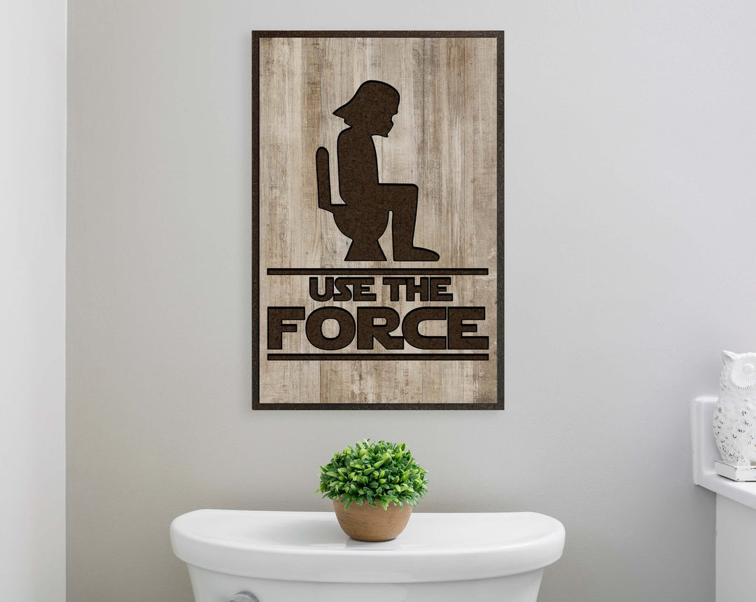 bathroom wall decor modern farmhouse sign funny humor