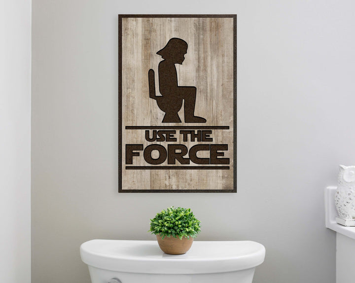 bathroom wall decor modern farmhouse sign funny humor