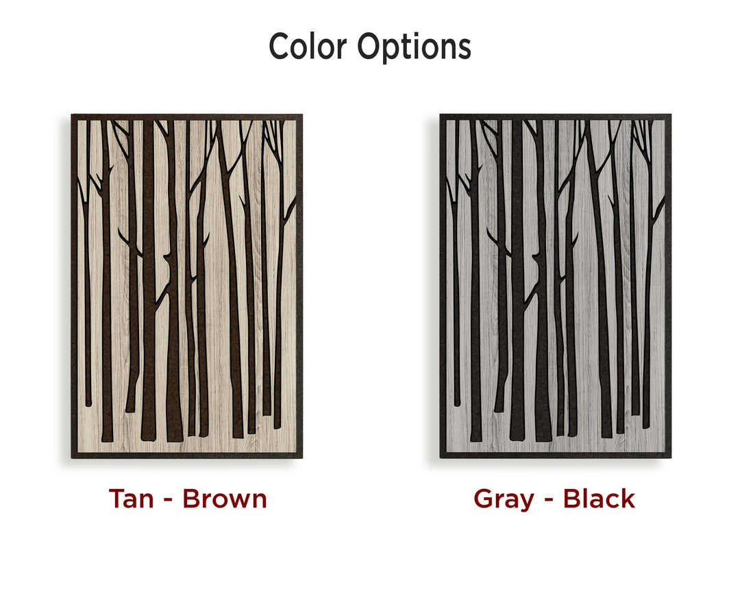 birch tree art - custom wood wall art