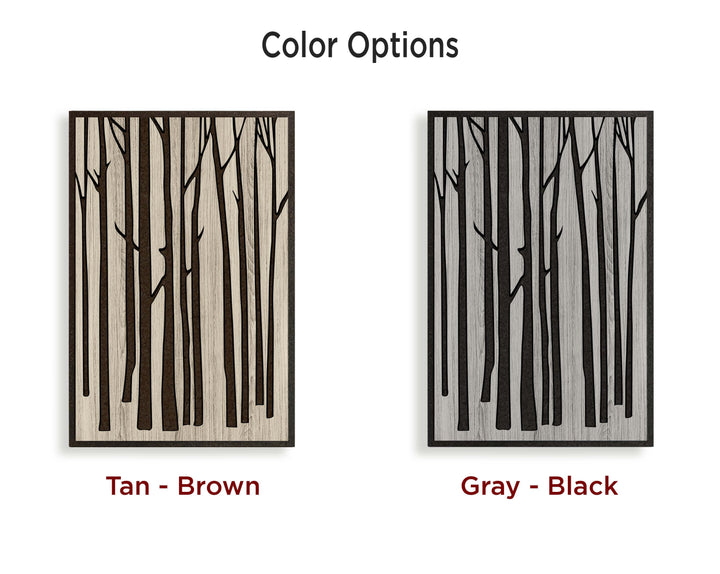 birch tree art - custom wood wall art