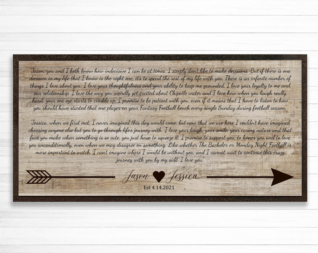 wedding vow sign