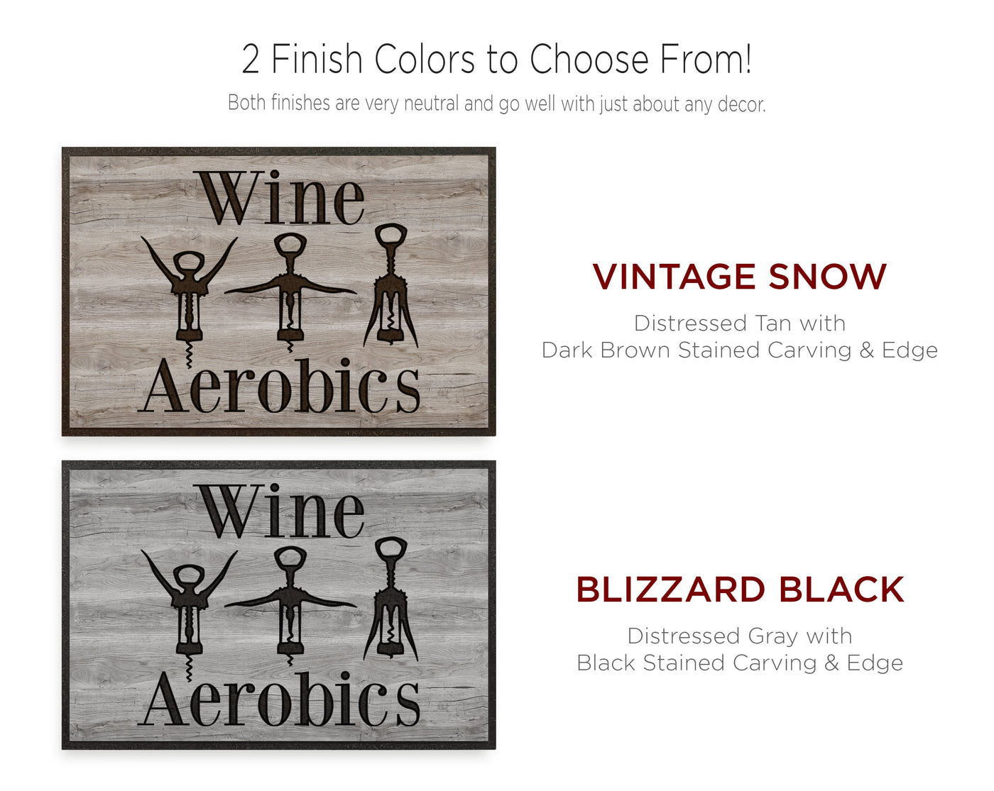 Funny alcohol sign - Wine aerobics modern farmhouse style quote sign