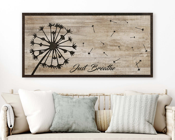 Wood Wall Art Carved Dandelion Modern Farmhouse Sign