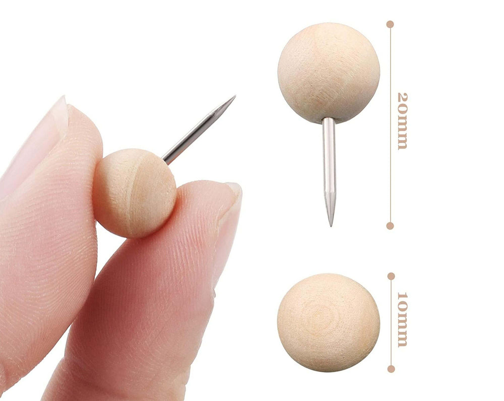 Wooden Sphere Push Pins (Bulk Pricing) Push Pins Howdy Owl 