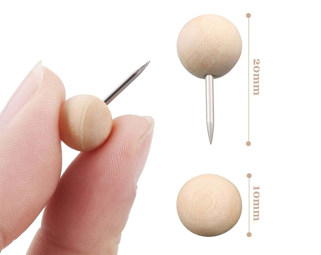 Wooden Sphere Push Pins (Bulk Pricing) Push Pins Howdy Owl 