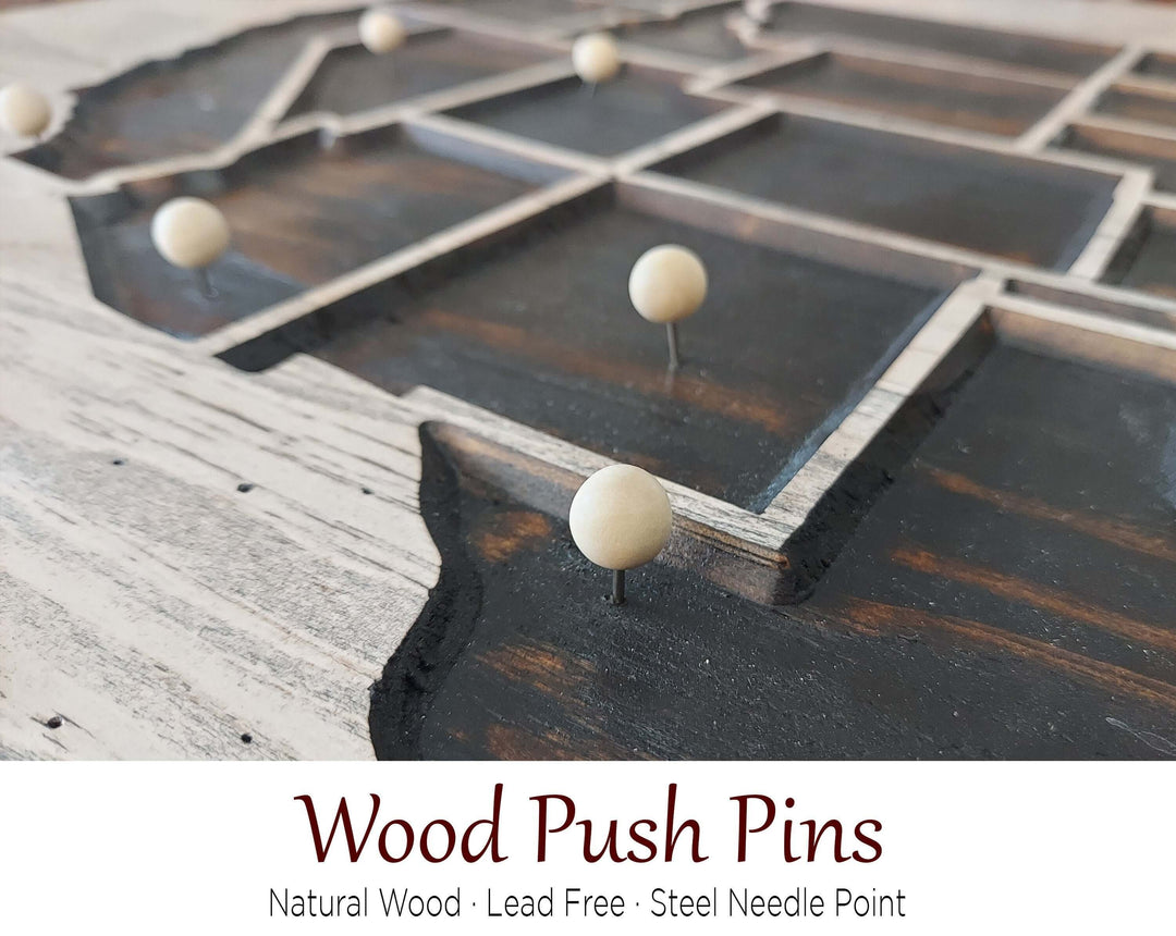 Wooden Sphere Push Pins (Bulk Pricing) Push Pins Howdy Owl 