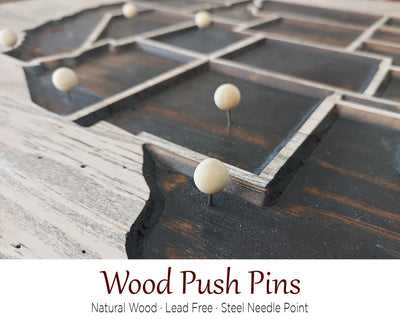 Wooden Sphere Push Pins (Bulk Pricing) Push Pins Howdy Owl 