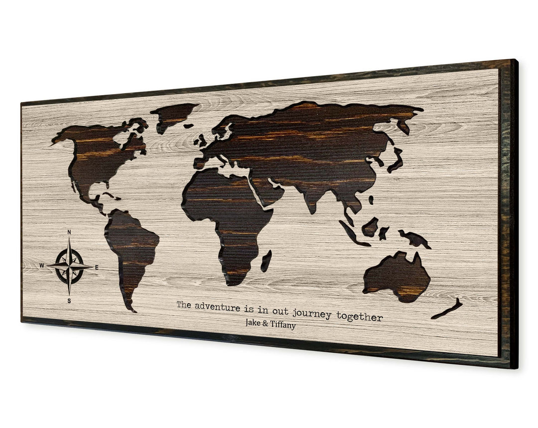 Custom Push Pin World Map Wall Art