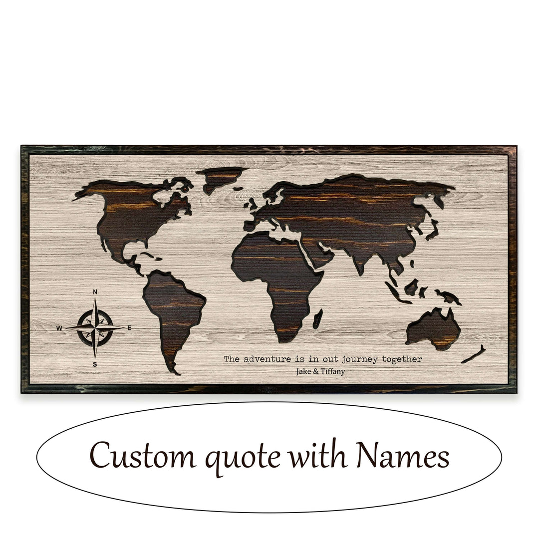 Custom Push Pin World Map Wall Art