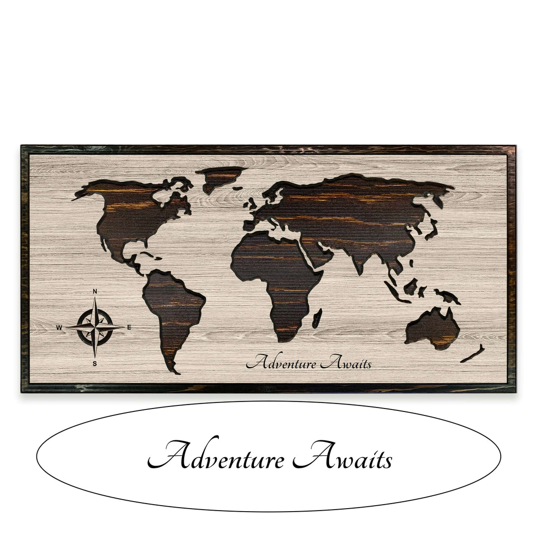 Custom Push Pin World Map Wall Art