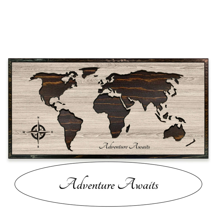 Custom Push Pin World Map Wall Art