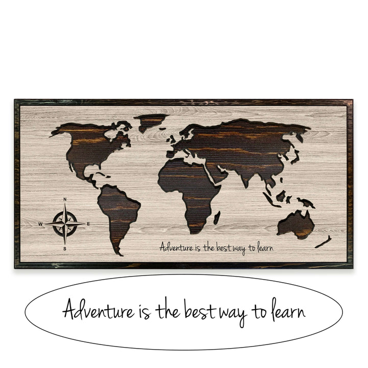 Custom Push Pin World Map Wall Art