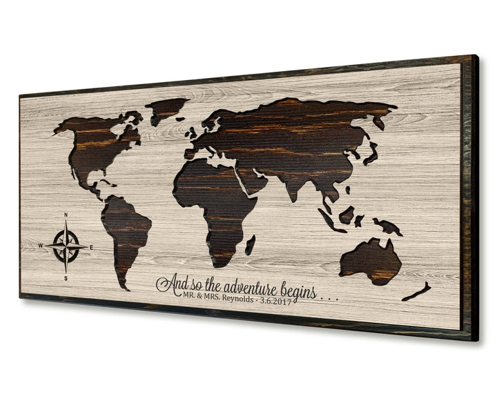 Custom Push Pin World Map Wall Art