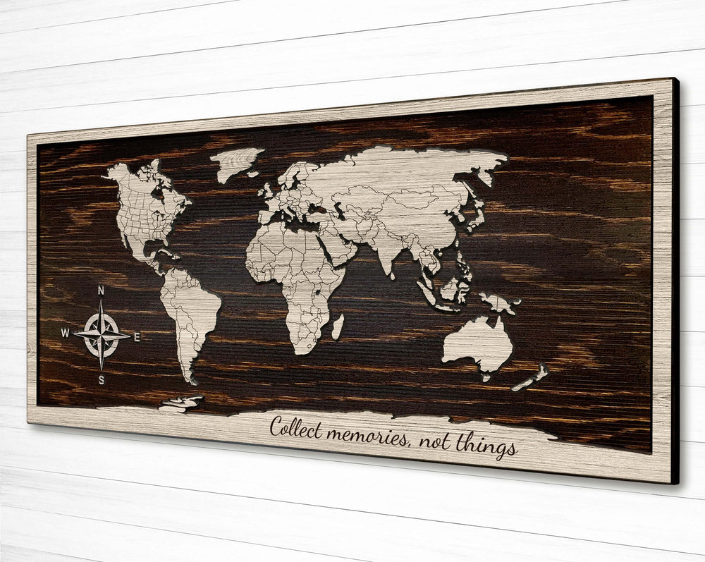 Custom Push Pin World Map Wall Art