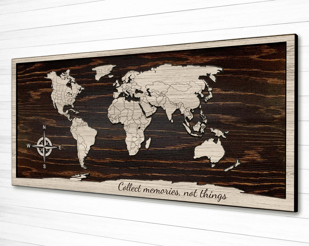Custom Push Pin World Map Wall Art