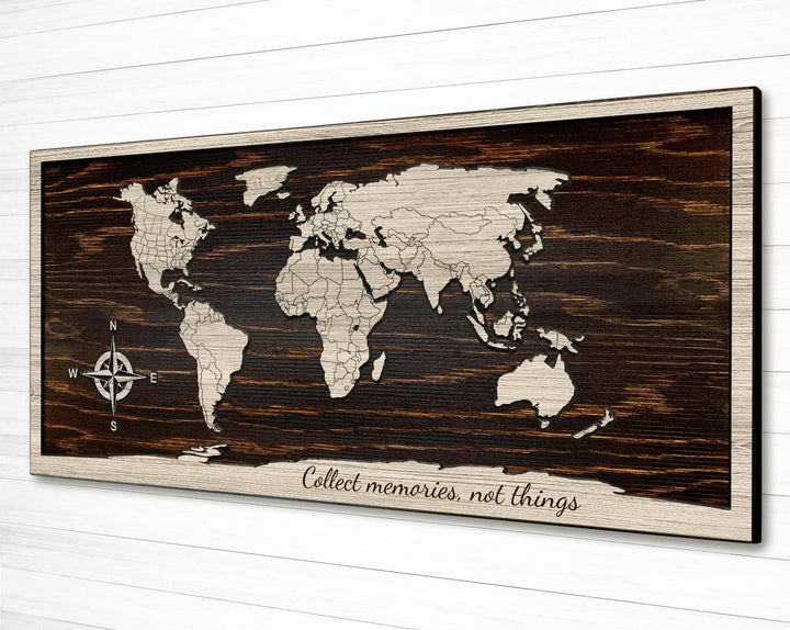 Custom Push Pin World Map Wall Art