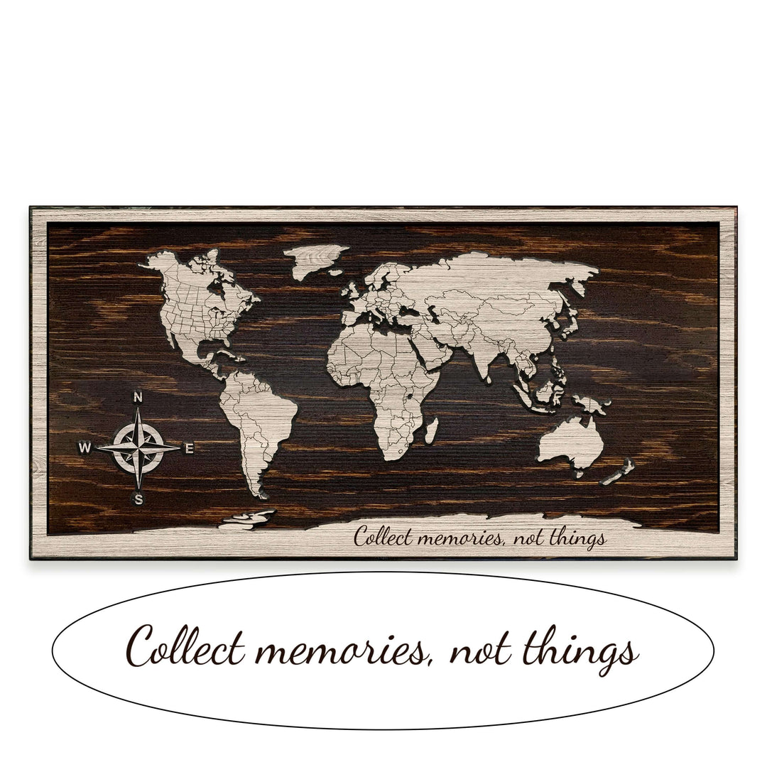 Custom Push Pin World Map Wall Art