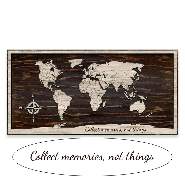 Custom Push Pin World Map Wall Art