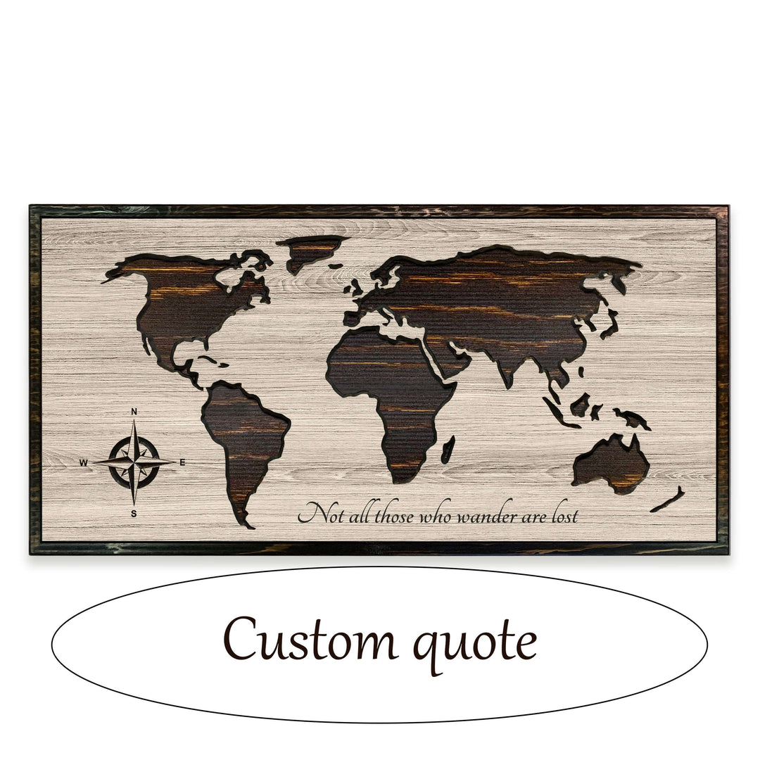 Custom Push Pin World Map Wall Art