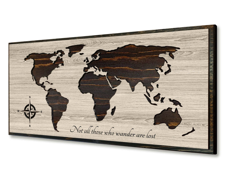 Custom Push Pin World Map Wall Art