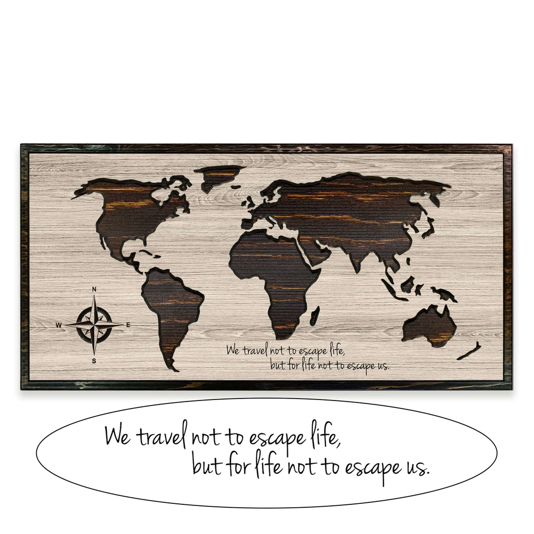 Custom Push Pin World Map Wall Art