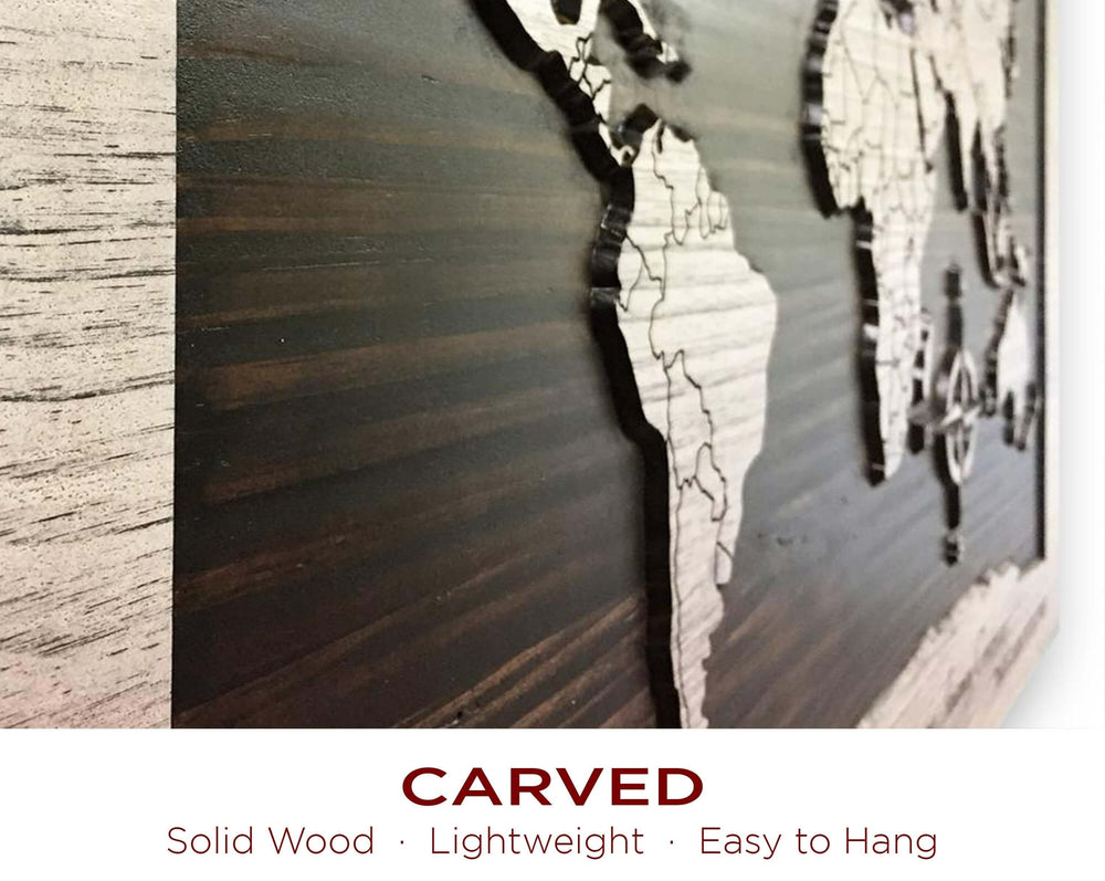 Custom Push Pin World Map Wall Art